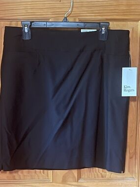 Kim Rogers Black Pencil Skort- Sleek Workwear Staple NWT Size 14